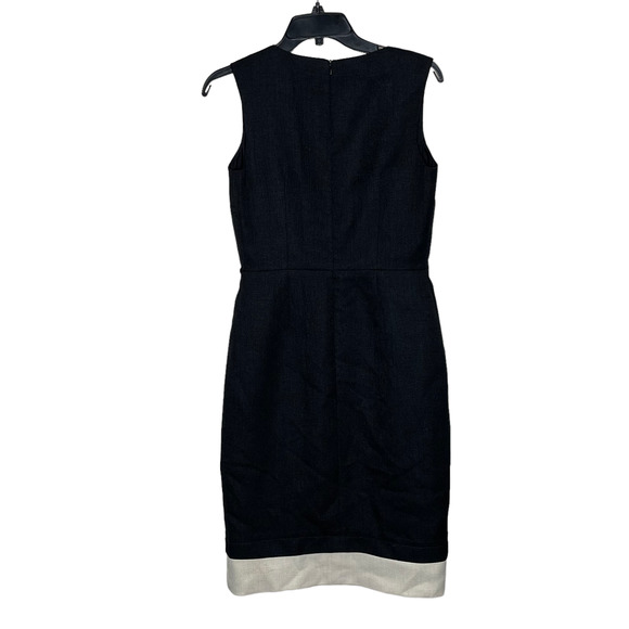 David Meister Womens Sleeveless Dress‎ Size 2 Black Cream Lined USA Made - Picture 7 of 7